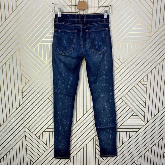 MCGUIRE‎ Newton Splatter Skinny Jeans in Dark Wash Blue Size US 25 - Picture 7 of 11